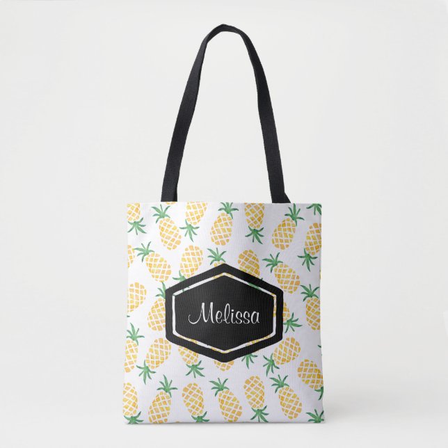 Bolsa de pineapple con acuarela personalizada (Anverso)
