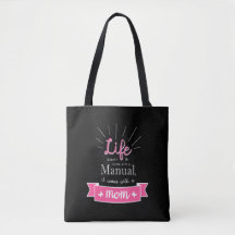 Bolsa de "pizarra" con una cita para Mamá