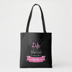 Bolsa de "pizarra" con una cita para Mamá