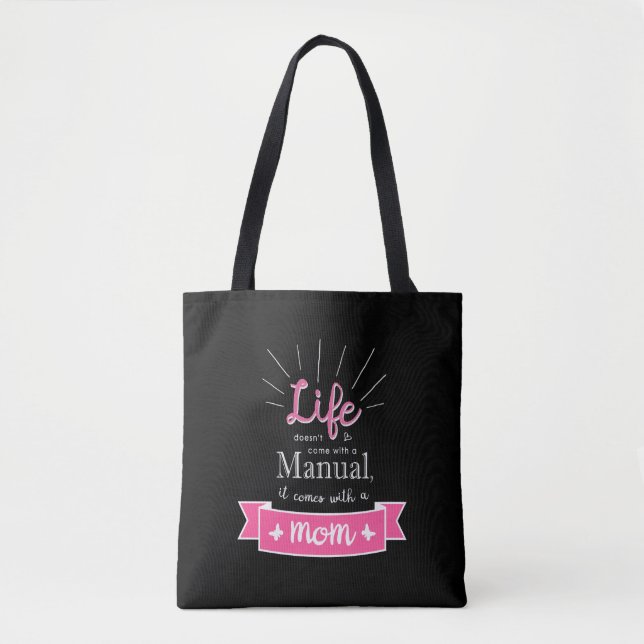 Bolsa de "pizarra" con una cita para Mamá (Anverso)