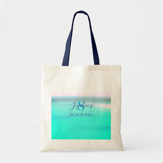 Bolsa de playa con nombre personalizado (Frente)