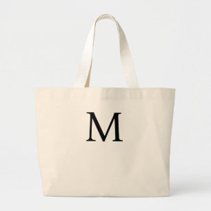 Bolsa de playa de lona con monograma personalizado