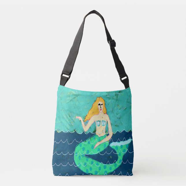 Bolsa de playa de Mermaid Verde (Anverso)