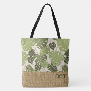 Bolsa de playa de Monstera Monogram Cliff Hanger H
