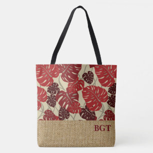 Bolsa de playa de Monstera Monogram Cliff Hanger H