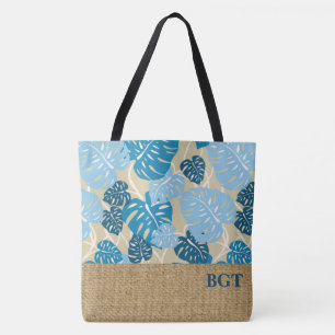 Bolsa de playa de Monstera Monogram Cliff Hanger H