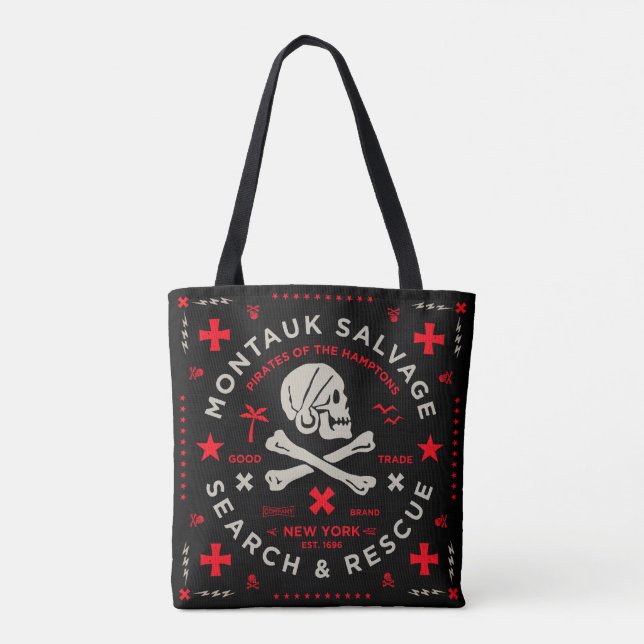 Bolsa de playa de Montauk Salvage Co. Bandana (Reverso)
