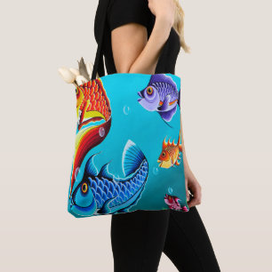 bolsa de playa de pescado personalizado