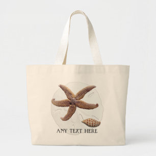 Bolsa de playa de verano de conchas de algodón