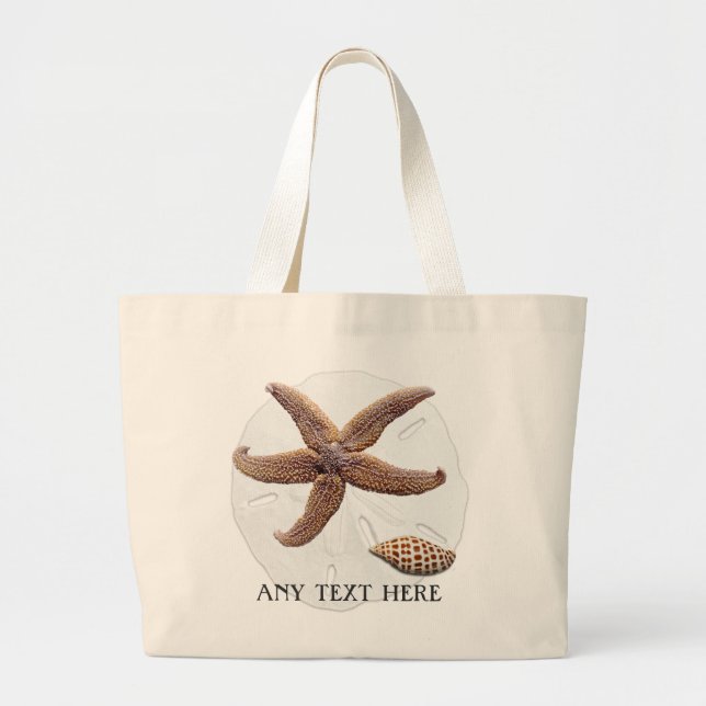 Bolsa de playa de verano de conchas de algodón (Frente)