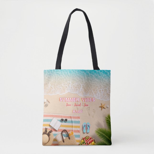 Bolsa de playa de verano estética (Anverso)