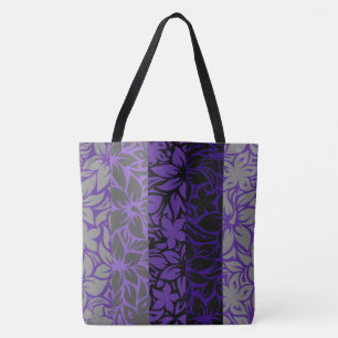 Bolsa de playa en rayas de Hibiscus en Hawaii Bay