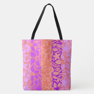 Bolsa de playa en rayas de Hibiscus en Hawaii Bay