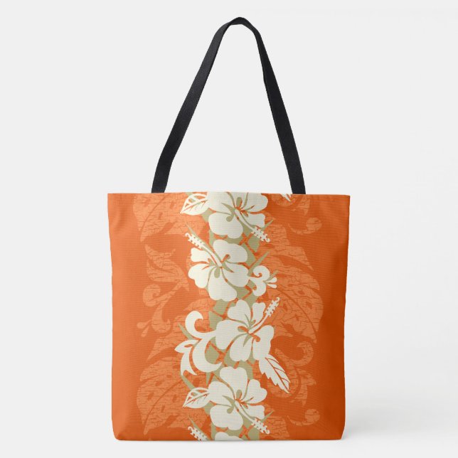 Bolsa de playa floral de Hawai Hibiscus (Anverso)