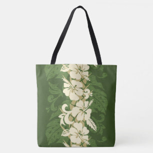 Bolsa de playa floral de hibisco hawaiano Waikoloa