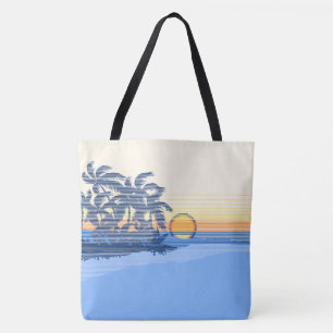 Bolsa de playa hawaiana de gran franja de puesta d