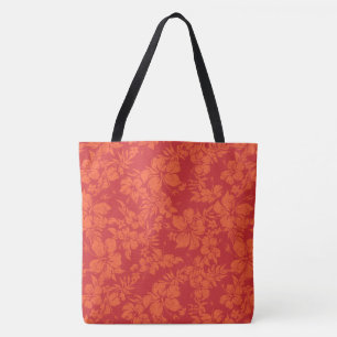 Bolsa de playa hawaiana desgastada Hibiscus Pareau