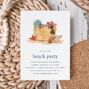 Bolsa de playa Invitación a fiesta de playa