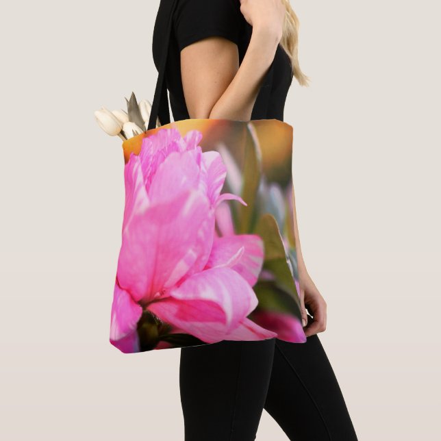 Bolsa de poliéster cepillado de azalea rosa de pri (Detalle)