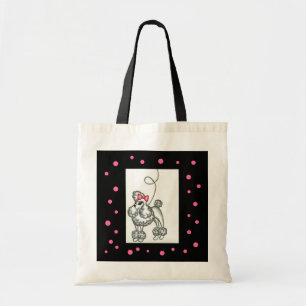 Bolsa de Poodle Rosa Negro Retro Cincuenta