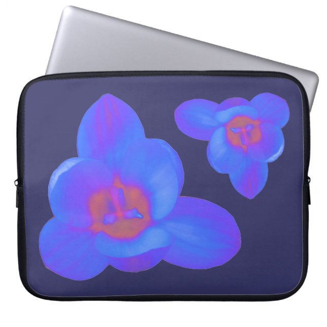 Bolsa de portátil Crocus Flower Caliente y Fría (Frente)