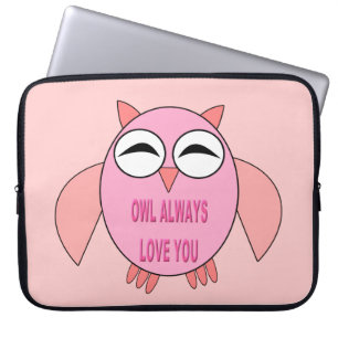 Bolsa de portátil de Búho de mensajes de amor