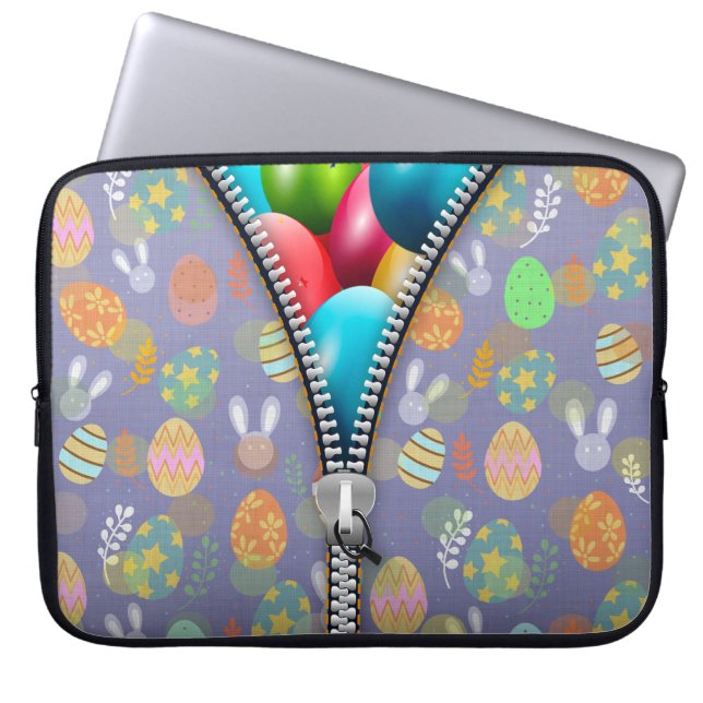Bolsa de portátil de Pascua - Diseño de Huevo colo (Frente)