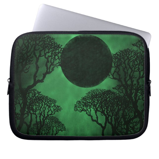 Bolsa de portátil Eclipse de bosque oscuro, verde (Frente)