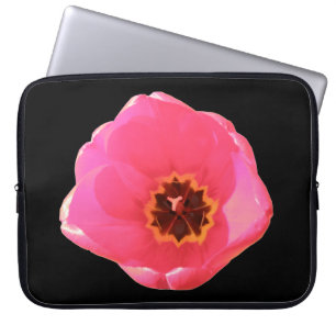 Bolsa de portátil para tulipanes rosados