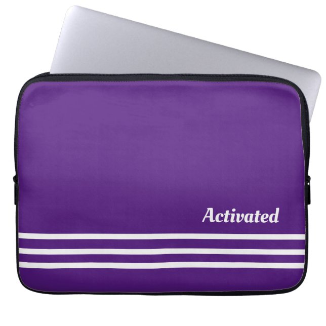 bolsa de portátil púrpura activada (Frente)