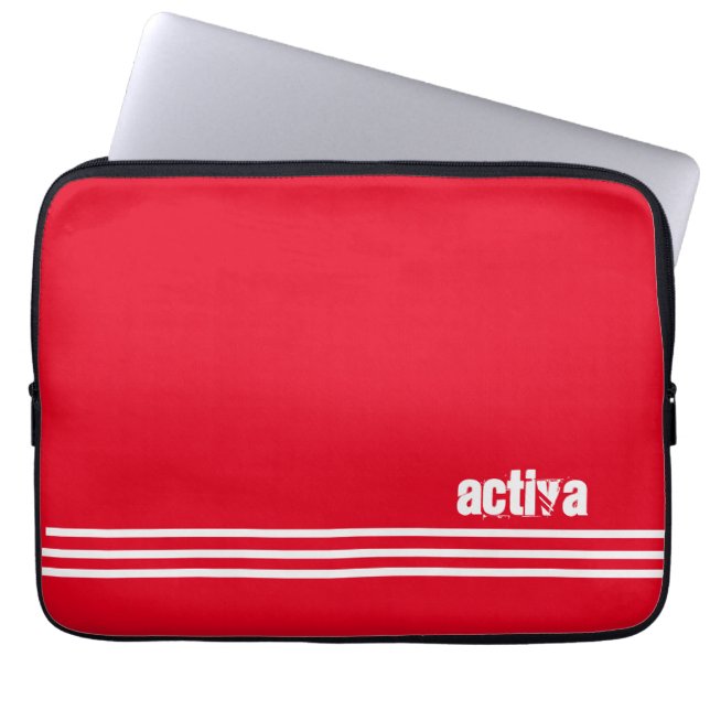 bolsa de portátil rojo activa (Frente)