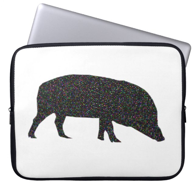 Bolsa de portátil Sparkly Pig (Frente)