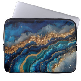 Bolsa de portátiles azul cósmico con diseño galáct