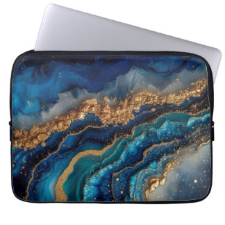 Bolsa de portátiles azul cósmico con diseño galáct
