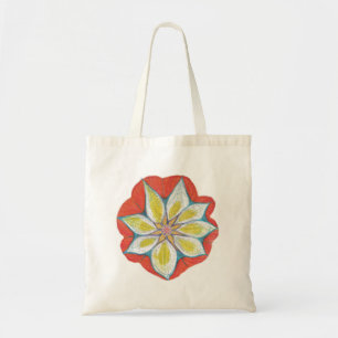 Bolsa de presupuesto de mandala de flores amarilla