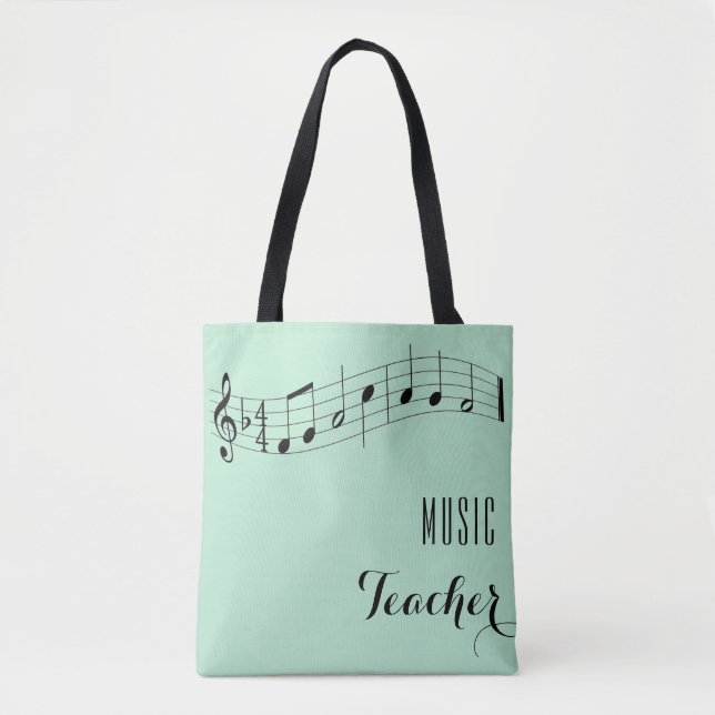 Bolsa de profesores de música personalizado - Verd (Anverso)