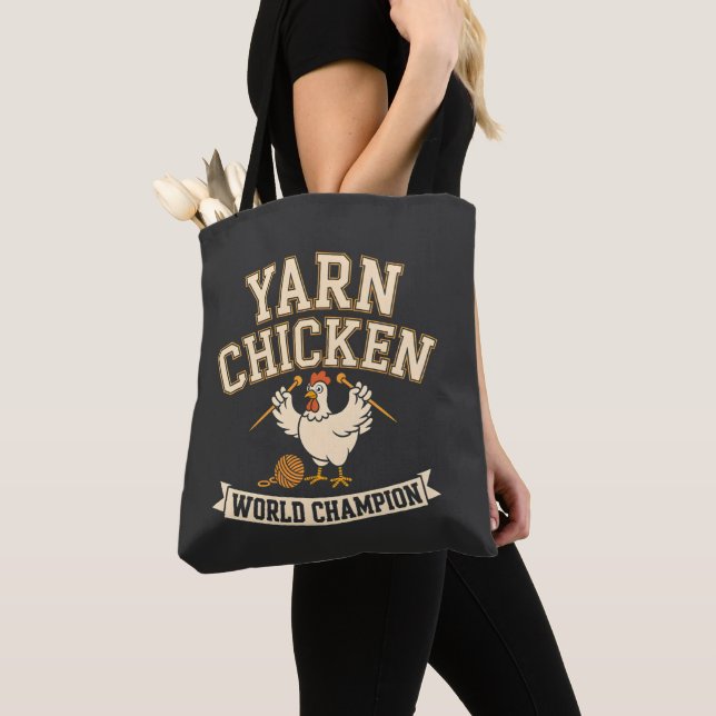 Bolsa de proyecto Campeona de Hilo Retro Varsity (Detalle)