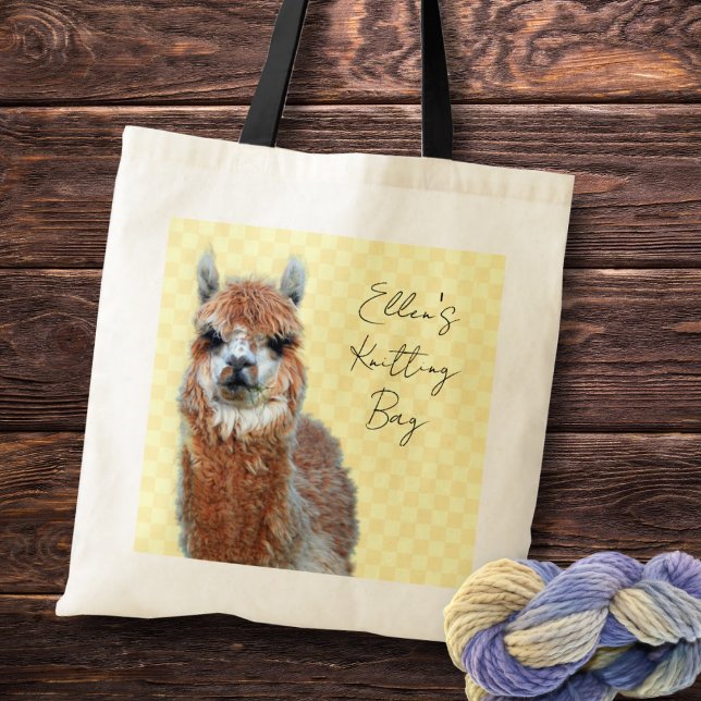 Bolsa de proyecto de tejer personalizada Llama (Subido por el creador)