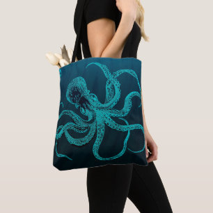 Bolsa de pulpos para el océano azul profundo