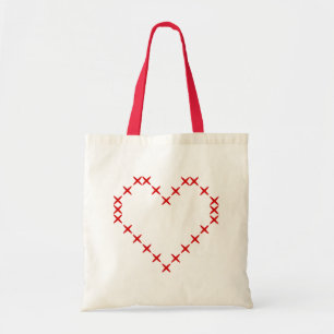 Bolsa de puntas de corazón de costilla roja con es