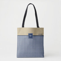 Bolsa de puntas de patrón cuadrado monograma