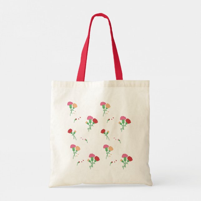 Bolsa de puntas de patrón floral de carnación (Reverso)