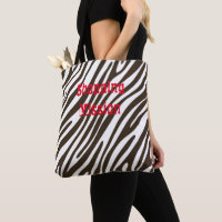 Bolsa de puntas marrón y blanco