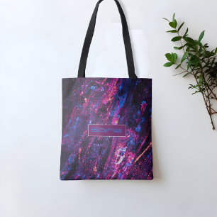 Bolsa de púrpura de nombre de patrón texturado