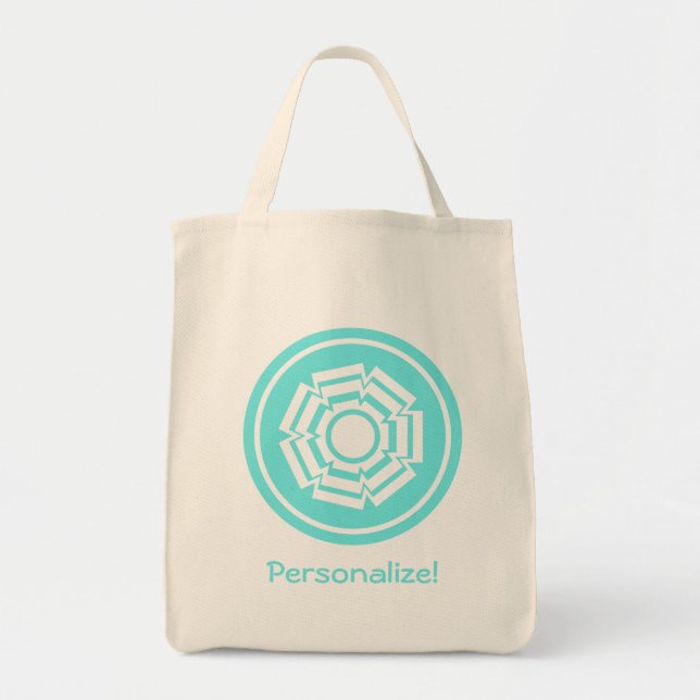 Bolsa de ranura floral, turquesa (Frente)