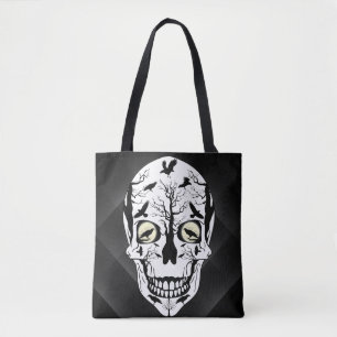Bolsa de Ravens y Skull - Calavera de fantasía en