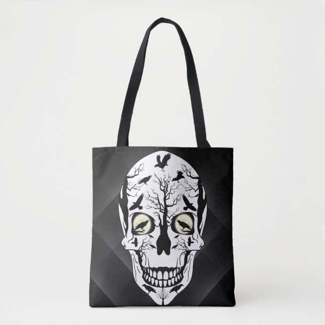 Bolsa de Ravens y Skull - Calavera de fantasía en  (Anverso)
