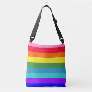 Bolsa de rayas arcoiris en negrita