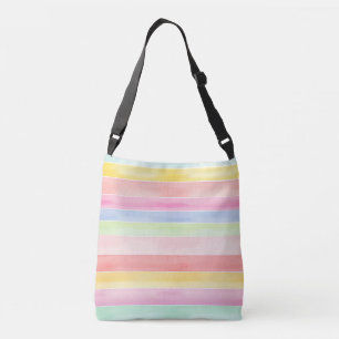 Bolsa de rayas del pasillo del arcoiris pastel