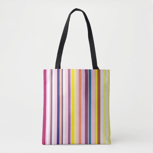 Bolsa de rayas verticales coloridas (Anverso)